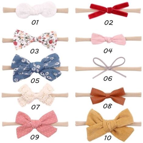 Bandeaux Bébé,Fille Coiffure Cheveux Arcs Headbands,Bandeaux à nœuds,Bande de Cheveux élastique,pour Nouveau-Né,Nourrissons,Bambin (1/4)