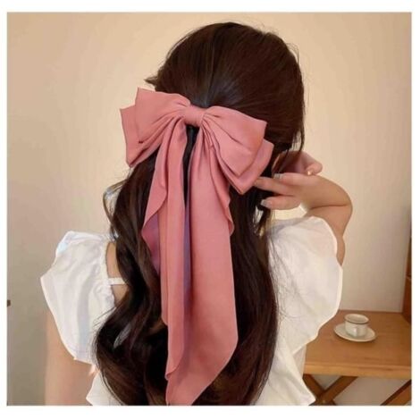 Barrette Noeud Vintage Barrette Noeud Ruban Barrette Satin De Soie Barrette Noeud Rose Barrette Satin Français Accessoires Cheveux (1/4)