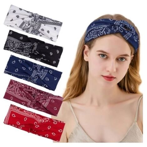 Bandeau Cheveux - Non spécifié - 5 Pièces - Élastique Doux - Accessoires Vintage - Confortable et Extensible (1/4)