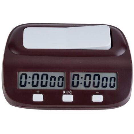 Horloge d'échecs minuterie d'échecs, minuterie électronique multifonction professionnelle multifonction ABS, noir pour les (1/4)