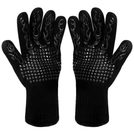 Gants de barbecue, gants de four, gants de cuisine, gants de cuisson,1 paire de gants en silicone antidérapant (1/4)