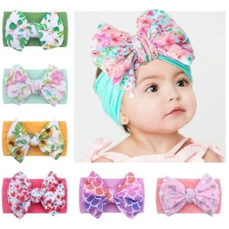 (6 couleurs différentes)6 x bandeau bebe fille Elastic Hoops cheveux Bandeaux bébé de 0 à 3 ans (1/4)