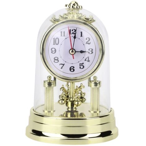 (Doré)Horloge de table - Rétro - Doré - 11x17 cm - Silencieuse - Décoration intérieure (1/5)