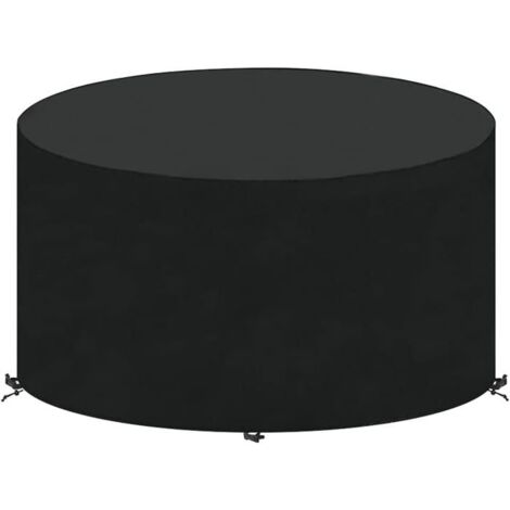 Housse ronde pour meubles de jardin en tissu Oxford robuste pour bâche ronde pour meubles de jardin - Ø130x71 cm (1/5)