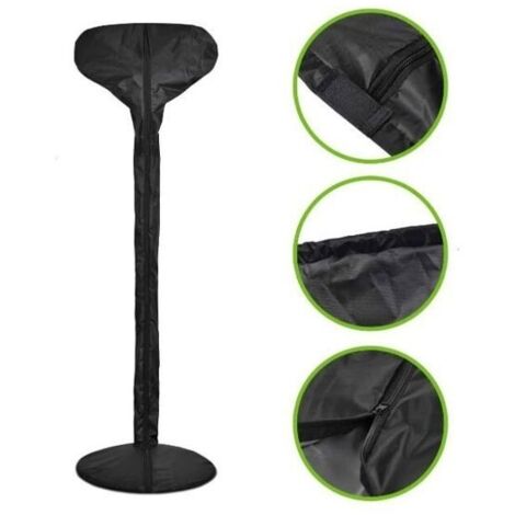 Noir - 180x52 cm - Housse anti-poussière pour chauffage tout compris - Imperméable/zippé/anti-exposition (1/5)
