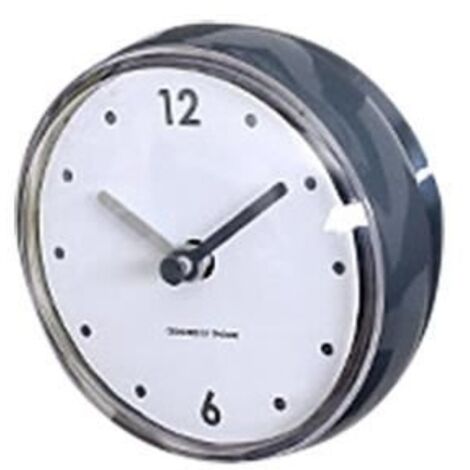 Horloge,Salle de bain cuisine étanche ventouse horloge murale décor douche minuterie décor maison salon décor - Type Dark Grey (1/4)
