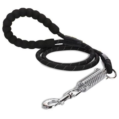 Laisse pour chien de 5 pieds avec ressort puissant, pour gros chien et promenade en plein air Laisse pour chien de 12 mm de diamètre (1/4)