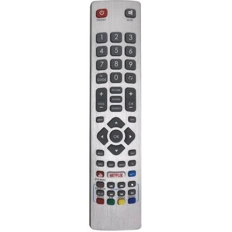 Télécommande Universelle SHW-RMC-0115 - Argent - Compatible Sharp Aquos 3D HD Smart TV - 433 Mhz (1/4)