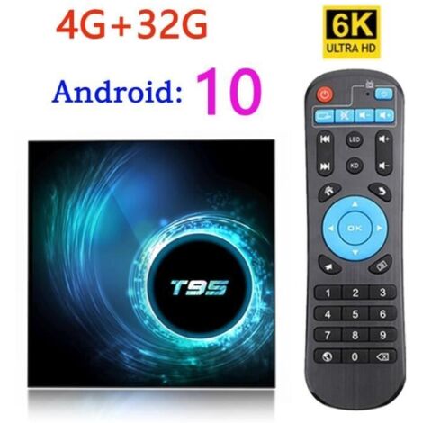 Boitier iptv T95 H616 système opérationnel Android 10.0 Allwinner H616 Quad-core Cortex-A53 4G 32G lecteur multimédia décodeur WiFi