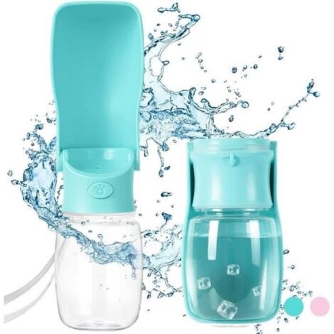 DISTRIBUTEUR D'ALIMENT Bouteille deau Portable pour Chien350ml Bouteille deau de Voyage antibactérienne de qualité Alimentaire pour (1/4)
