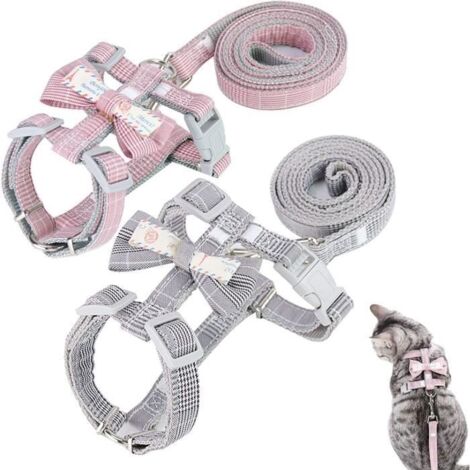 Harnais RéGlable Nylon pour Chat Harnais Chat Petit Chien Harnais Laisse Chat pour Petit Chat Chien Animal de Compagnie Exerc [W408] (1/4)