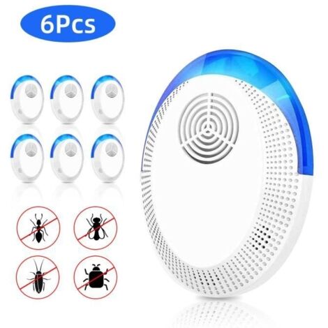 6pcs Répulsif Ultrasons - Vinmall Repulsif Moustique, Anti Mouches Electrique Appareil Répulsif Souris, Fourmi, Araignée (1/4)