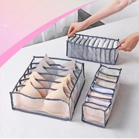 Boîte de rangement pour sous-vêtements avec compartiments Chaussettes Tiroirs de rangement pour sous-vêtements yingzibeki 157 (1/4)
