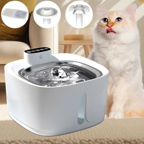 Fontaine a Eau Chat sans Fil avec Detecteur de Mouvement, Distributeur Eau pour Chat et Chien Automatique a Batterie 4000mAh (1/5)