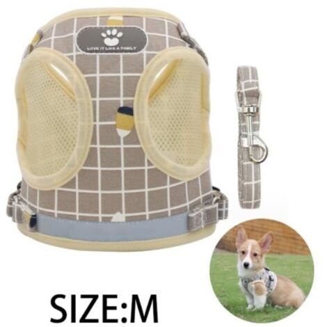 (Kaki)Harnais pour Animaux - Harnais Chat - Kaki - Réglable - Doux Mesh - Anti Évasion