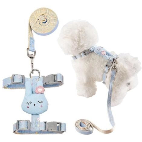 Harnais pour Animaux,Harnais Laisse Chat Harnais Réglable,Accessoire Chat Indispensable,Harnais de Gilet Respirant,pour Lapin,Chats (1/4)