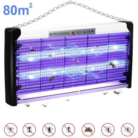 Lampe Anti-Moustique 30W Double Grille Haute Tension 2500V – Tueur UV Insectes Couverture 100m² Maison Bureau