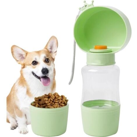 Bouteille d'eau de Voyage pour Chien - Distributeur Portable - 350ml - Plastique (1/4)