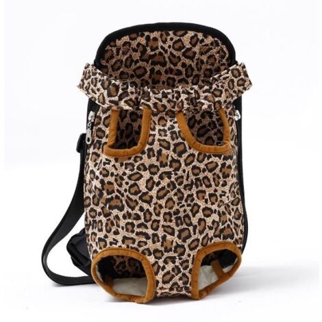 (leopard / XL for 5.5-9kg)Sac à dos de transport pour animaux de compagnie, chihuahua, Teddy Dog, chat, sac de transport pour petits