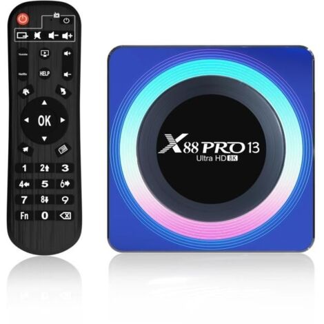 Boitier iptv, X88 PRO 13 Android 13.0 TV Box Rockchip RK3528 4K 2.4G 5G Wifi 4G+32GB BT5.0 8K lecteur multimédia mondial,TV BOX