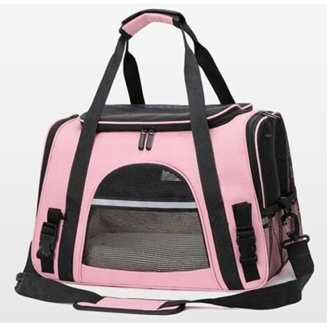 (Rose)Sac De Transport Pour Animal Chien Chat Avec Tapis En Peluche - Tissu Oxford - 43x25x28cm-Rose (1/4)