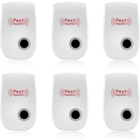 Lot de 6 répulsifs à ultrasons,Appareil Ultrason Souris,Répulsif électronique Moustiques Intérieur, Répulsif pour.[Q888] (1/4)