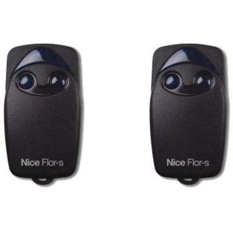Pack de 2 Télécommandes NICE FLO2R-S pour portail et porte de garage