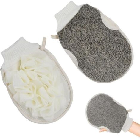 Gant Exfoliant pour Corps - Marque - Éponge de Bain Douche en Luffa - Respectueux de l'environnement et durable (1/4)