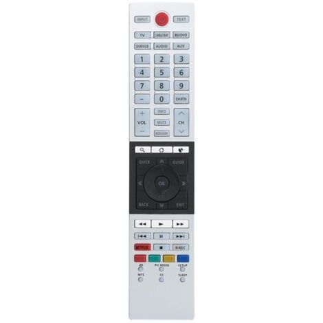 Télécommande TV - Toshiba - CT-90430 CT-90429 - Ultra HD Smart TV - Argent + Noir (1/4)