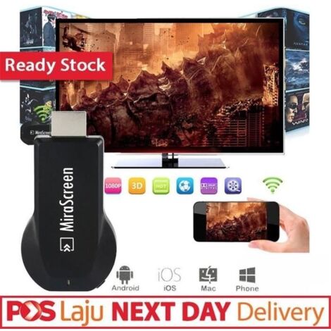 Adaptateur Miracast Dongle HDMI 1080p TV Stick - MiraScreen - 2.4G WiFi Display - Noir - DLNA (1/4)