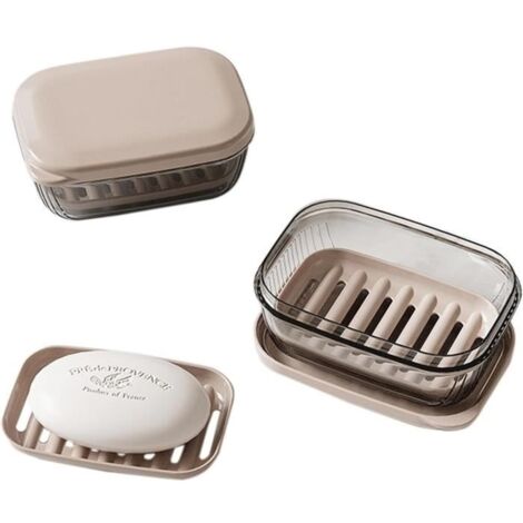 2 Boite Savon Voyage, Boîtes de Savon avec Couvercle, Porte Savon Voyage Étanche pour Salle De Bain, Salle de Sport, Voyage,
