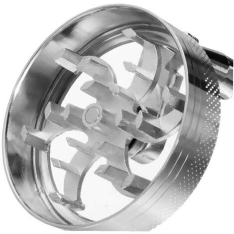 Moulin à Herbes Spespo Cube 58 Mm – Broyeur 4 Pièces En Alliage De Zinc Premium Avec Capteur De Pollen, Design Cube Élégant Et Solide
