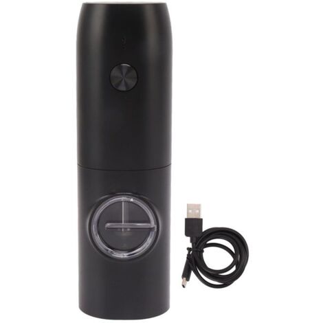 Moulin à poivre électrique à grosseur réglable, moulin à sel automatique rechargeable par USB avec lumière LED pour herbes et (1/5)
