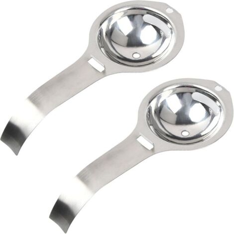 (argenté)2 Pièces Séparateur D'oeufs, Séparateur pour Jaune D'oeuf En Acier Inoxydable Filtre à Oeufs pour équipement de Cuisson de Cuisine (1/5)