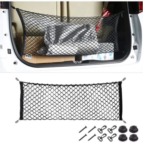Filet de Rangement en Nylon, Filet de Rangement Extensible pour Le Coffre de la Voiture, Filet de Rangement Universel pour Voitures