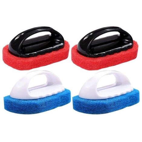 Lot de 4 brosses de nettoyage pour cuisine, salle de bain, brosse de nettoyage, brosse de lavage, brosses à récurer pour baignoi (1/5)
