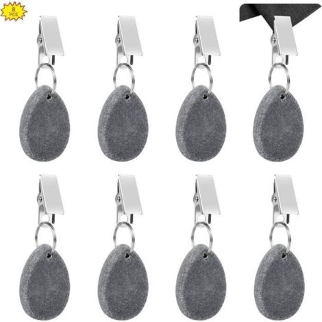 Poids de Nappe 8Pcs Poids de Nappe en Pierre avec Pince Poids de Nappes en Marbre Pendentif Nappe Pince à Nappe en Pierre (1/5)
