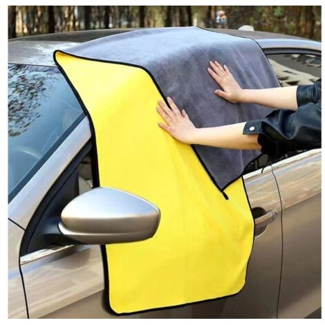 Lot de 4 serviettes en microfibre super absorbantes pour lavage de voiture et camion (1/5)