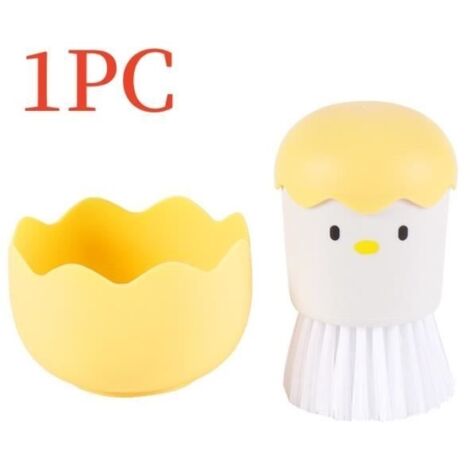 Brosse à Vaisselle,Brosse à récurer créative,Brosse Manche Coquille d'œuf,Décontamination,Anti-Rayures,pour évier,Cuisine,nettoyage (1/4)
