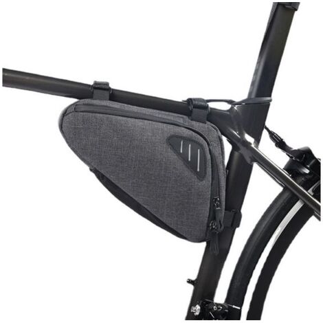 Sacoche de Vélo Pour Cadre de Tube Avant Pochette de Vélo Accessoires de Cyclisme - Gris