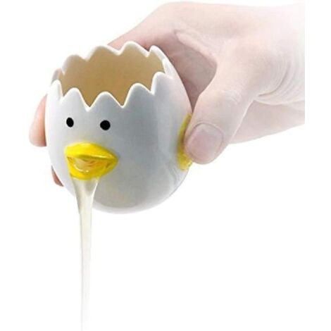 Séparateur d'œuf blanc et jaune, décoration créatif en céramique, accessoire cuisine (1/4)