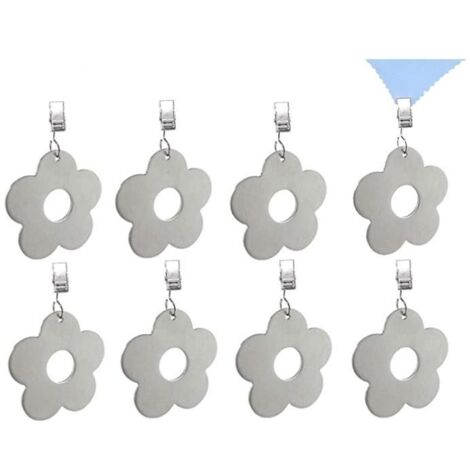 Poids de Nappe 8 Pièces Poids de Nappe pour Tables D'extérieur Clips de Nappe Décoratifs Pinces à Nappes en Acier Inoxydable (1/4)