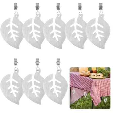 Lot de 8 poids de nappe pour l'extérieur, poids de nappe en acier inoxydable, poids de nappe extra lourd,poids de nappe pour rid (1/4)