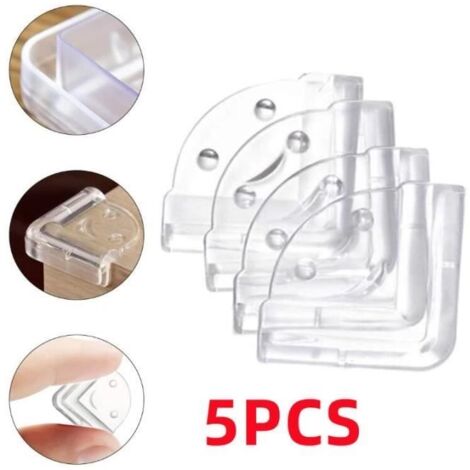 protège coin de table,Transparent Protege Coin de Table Bebe,Coin anti-collision pour enfants avec Smiley,pour Bureau,bords pointus (1/4)