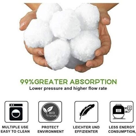 Boules de Filtre de Piscine 700g Filter Balls Balles Filtrantes,Média Filtre à Fibres pour Piscine Filtres à Sable Filtrage de[256] (1/3)