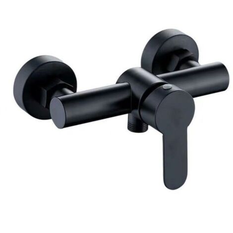 (Noir)Robinet mitigeur de douche - Acier inoxydable 304 - Noir - Mural - Résistant à l'usure - Haute température (1/4)