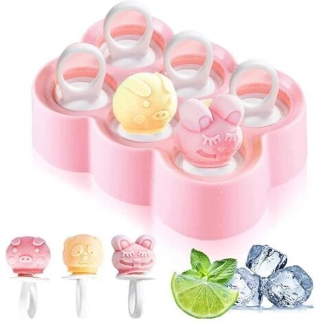 Moule à glace - YD - 6 Mini moules en silicone - Réutilisables - Sans BPA - DIY Popsicles (1/4)