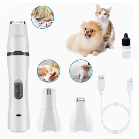 Tondeuse pour animaux - Noir - 3 en 1 - Rechargeable - Faible bruit - Lames en céramique (1/5)
