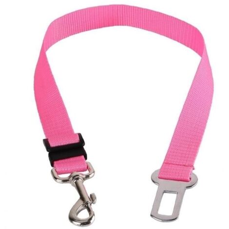 Chien ceinture de sécurité de voiture Ceinture de sécurité Ceinture de sécurité réglable chien rose (1/4)