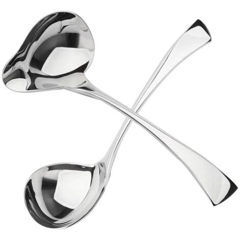 2 PièCes Petite Louche à Sauce, Louche à Sauce, Louche à Sauce avec Bec Verseur, Mini Louche en Acier Inoxydable, Passe au
